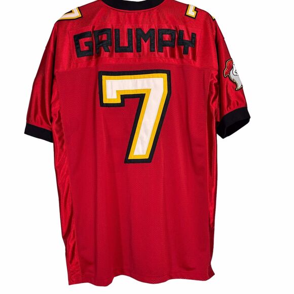 Disney World Jersey Mens Large Red Grumpy #7 In The Game Embroidered Football - Picture 4 of 15